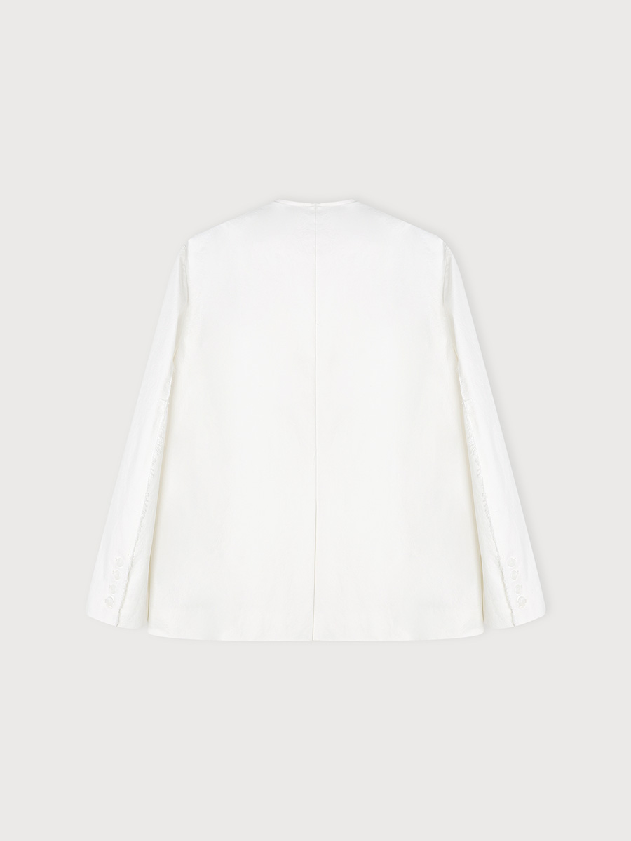 CUT OUT OVERFIT JACKET_WHITE | ETHOS | HANA(ハナ) #2