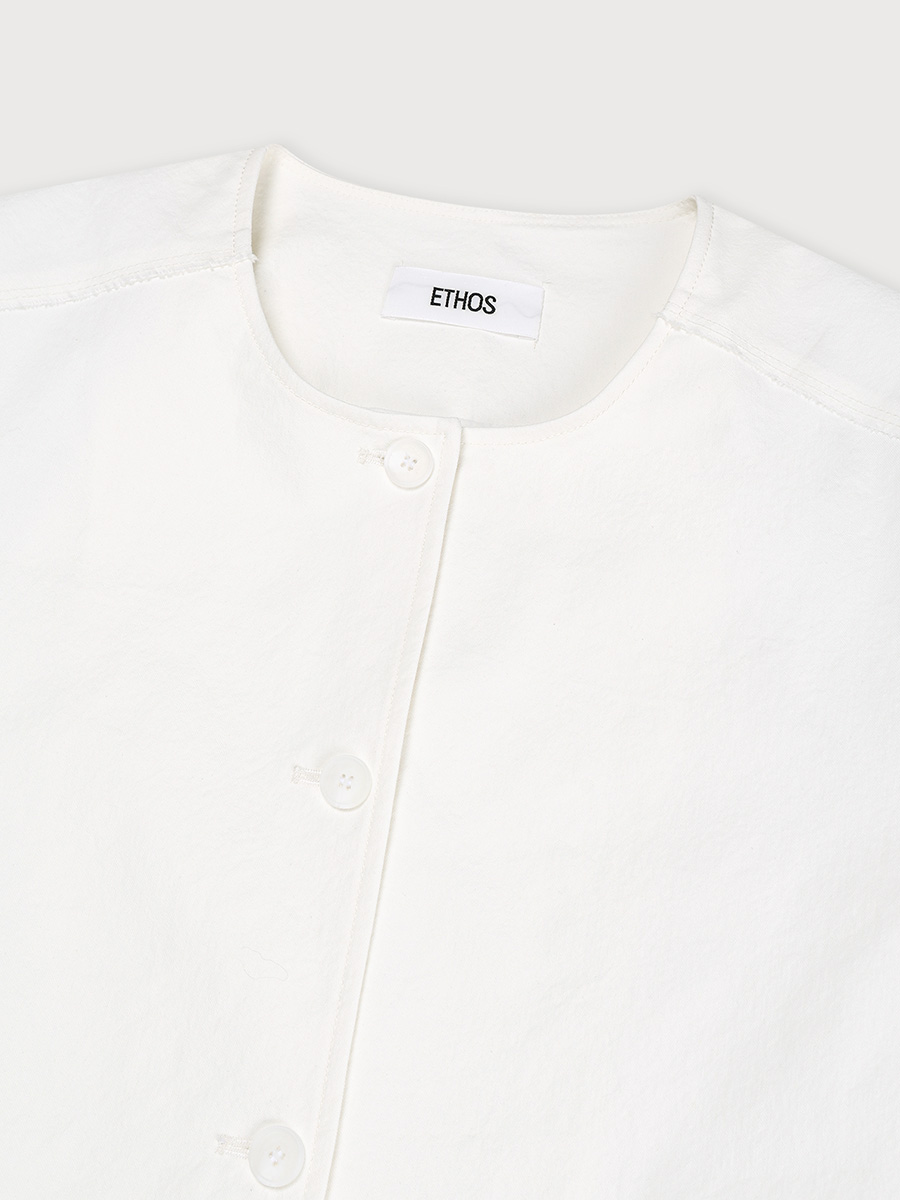 CUT OUT OVERFIT JACKET_WHITE | ETHOS | HANA(ハナ) #5