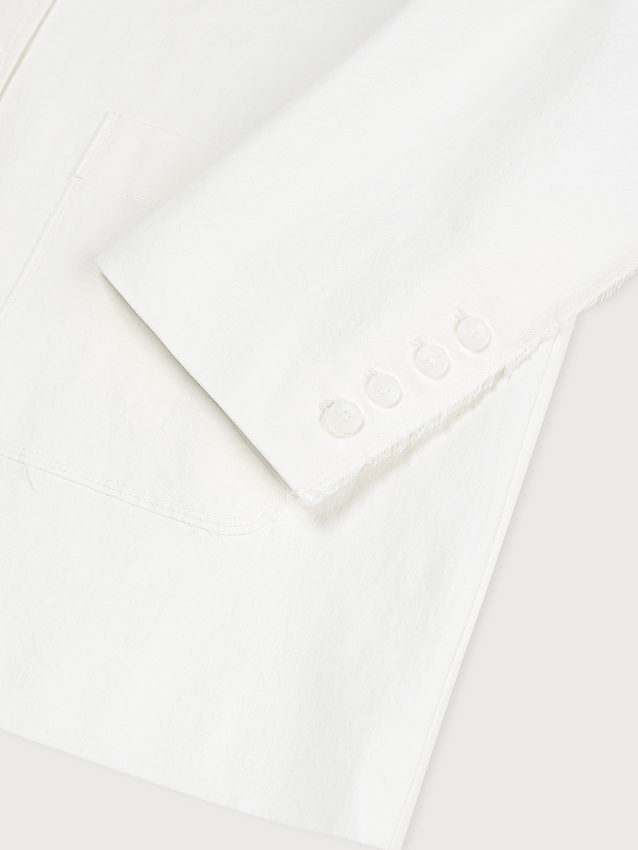 CUT OUT OVERFIT JACKET_WHITE | ETHOS | HANA(ハナ) #7