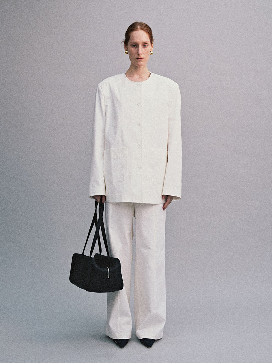 CUT OUT OVERFIT JACKET_WHITE | ETHOS | HANA(ハナ) #3