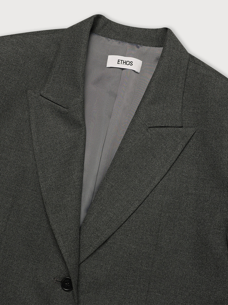 PEAKED OVERFIT JACKET_DEEP GREY | ETHOS | HANA(ハナ) #5