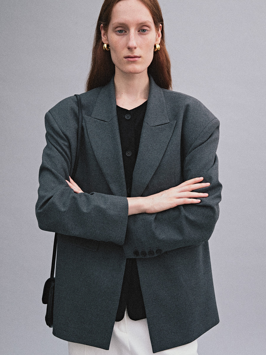 PEAKED OVERFIT JACKET_DEEP GREY | ETHOS | HANA(ハナ) #4