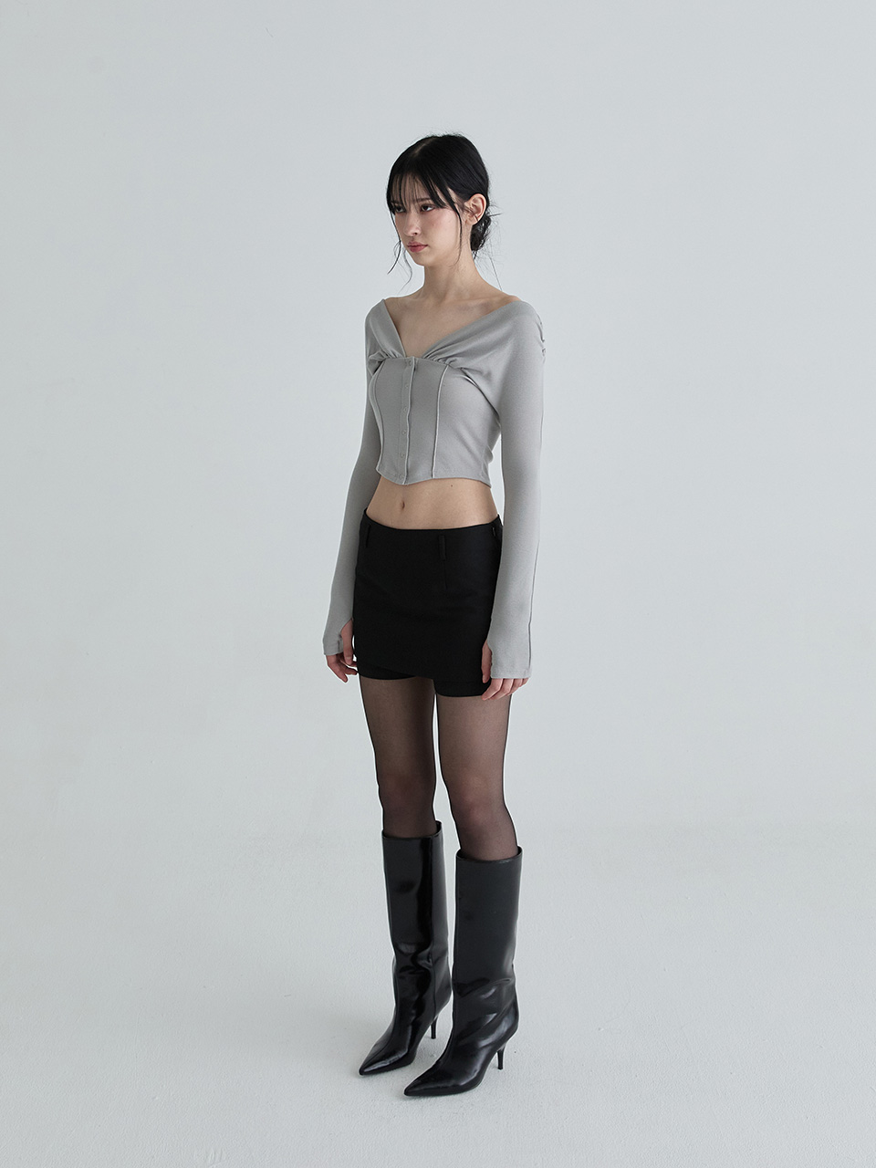 レアカーディガン（グレー） | Not your rose | HANA(ハナ) #8