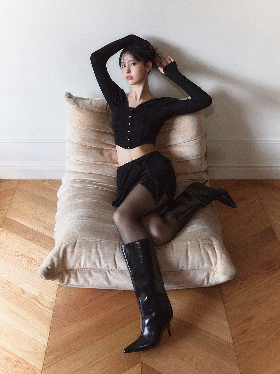 レアカーディガン (ブラック) | Not your rose | HANA(ハナ) #3