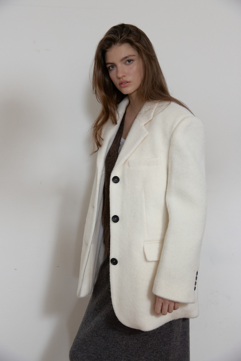 モヘアウールジャケット（アイボリー） | ASURA | HANA(ハナ) #15