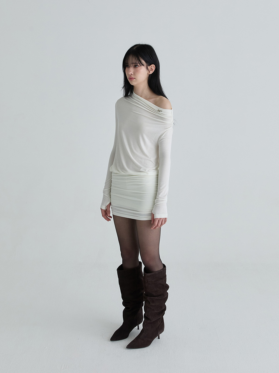 シャーリングシンボルドレス（アイボリー） | Not your rose | HANA(ハナ) #8