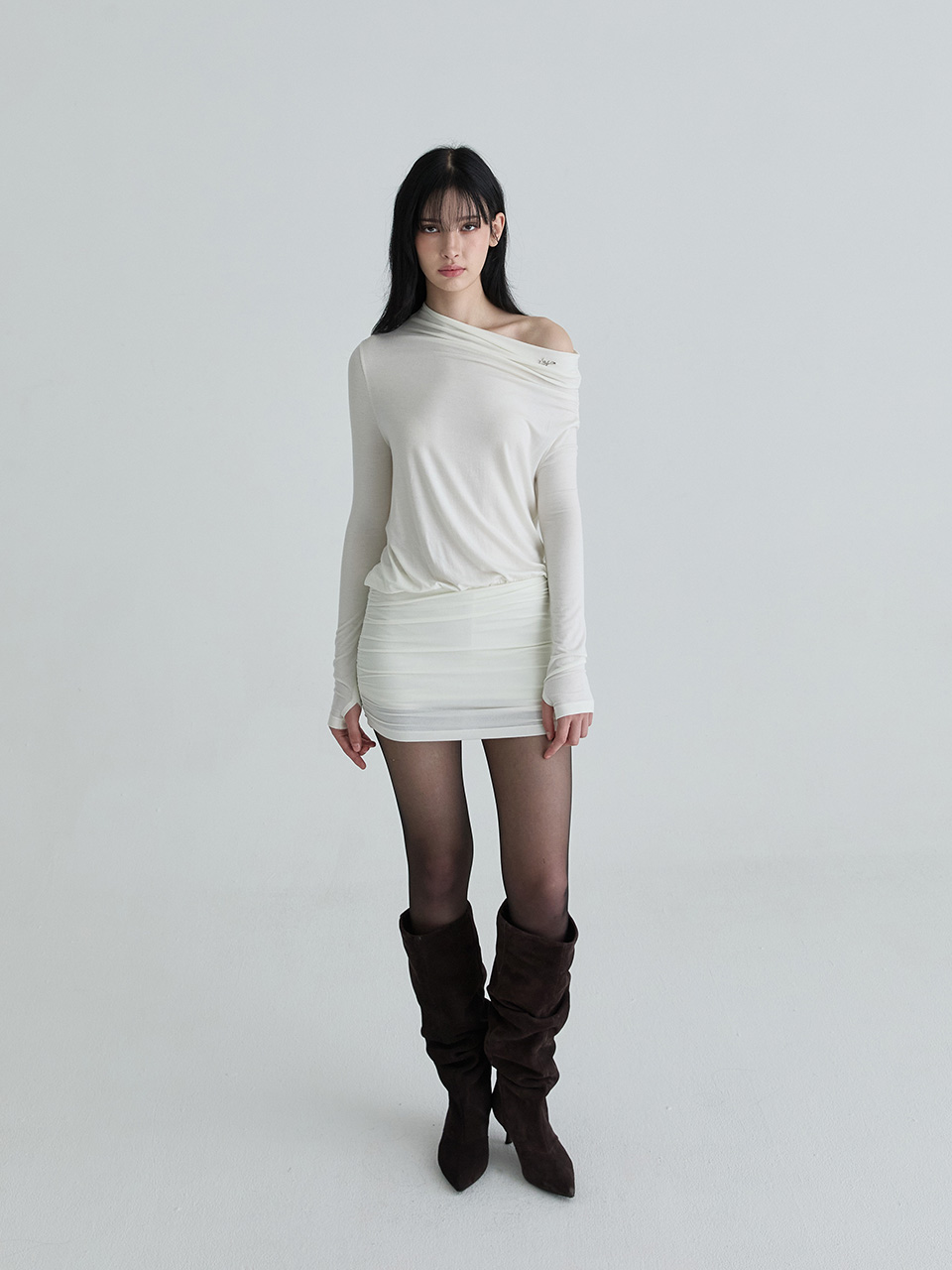 シャーリングシンボルドレス（アイボリー） | Not your rose | HANA(ハナ) #4