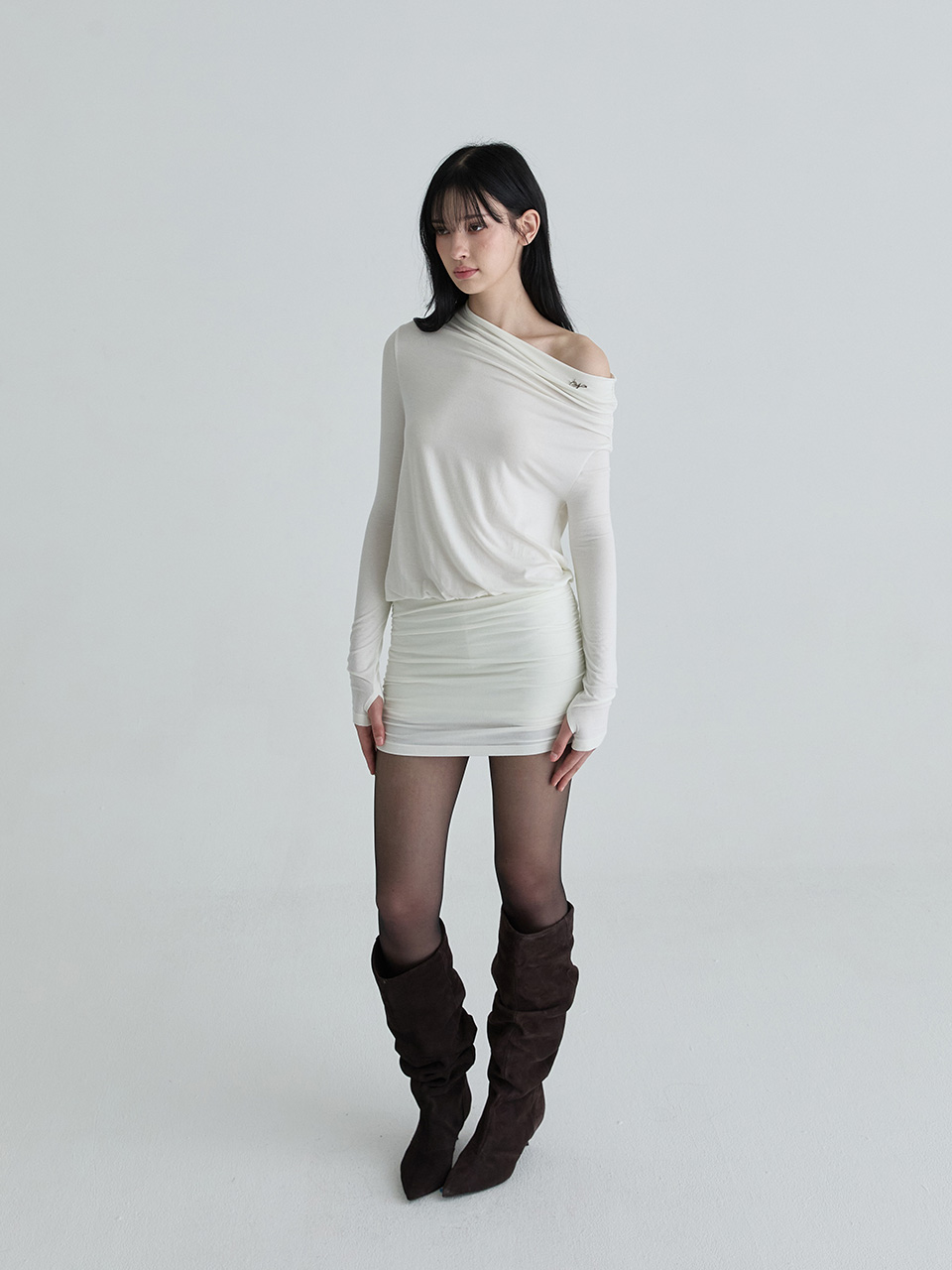 シャーリングシンボルドレス（アイボリー） | Not your rose | HANA(ハナ) #5