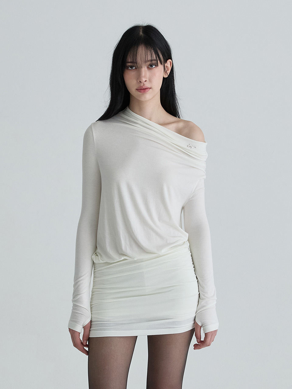 シャーリングシンボルドレス（アイボリー） | Not your rose | HANA(ハナ) #6