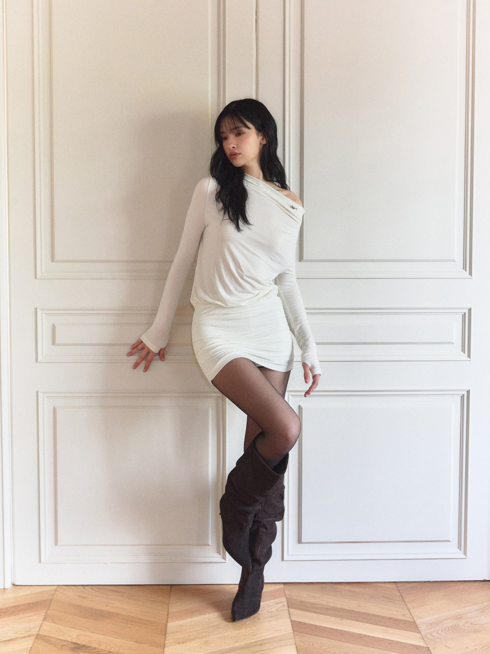 シャーリングシンボルドレス（アイボリー） | Not your rose | HANA(ハナ) #2