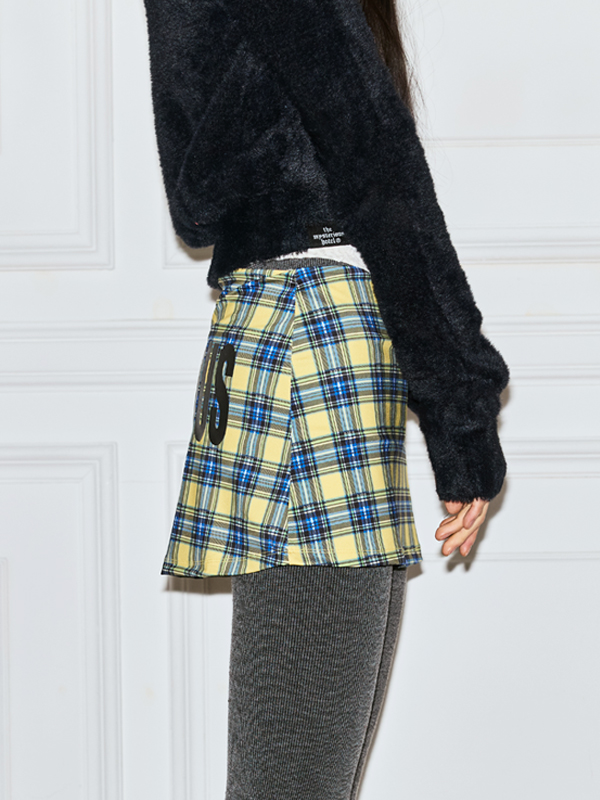 ムーンチェックミニスカートパンツ_イエロー | THE MYSTERIOUS HOTEL | HANA(ハナ) #5