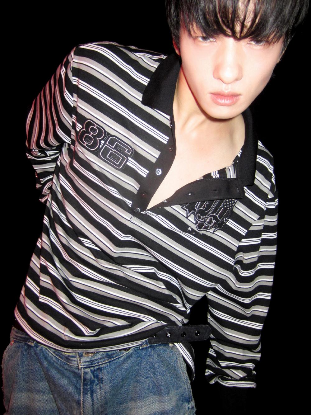 86 ラグビー ストライプ PK_[ブラック] | LECYTO | HANA(ハナ) #10