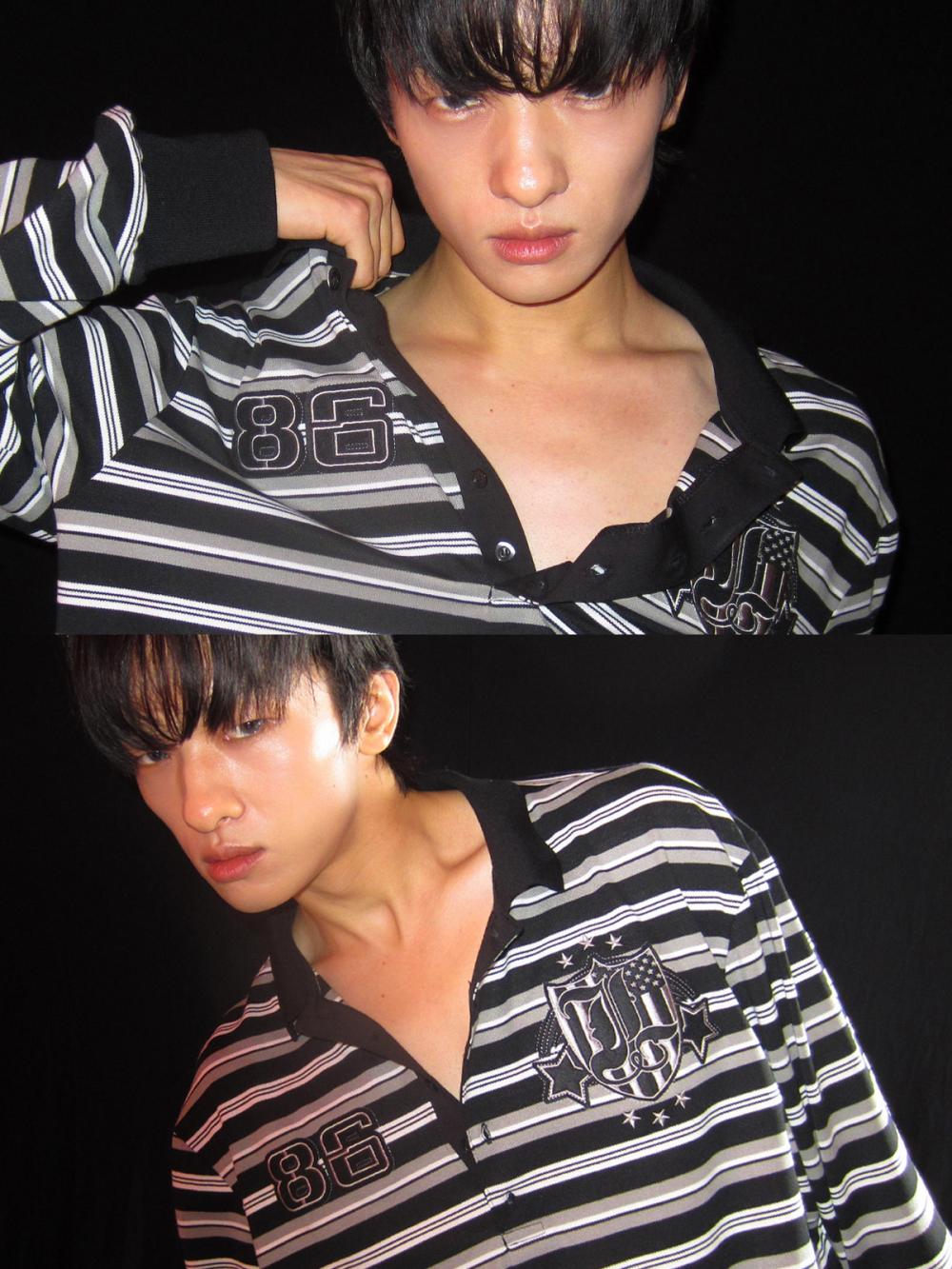 86 ラグビー ストライプ PK_[ブラック] | LECYTO | HANA(ハナ) #16