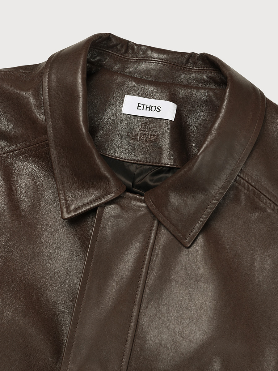 BROWN LEATHER JACKET | ETHOS | HANA(ハナ) #3