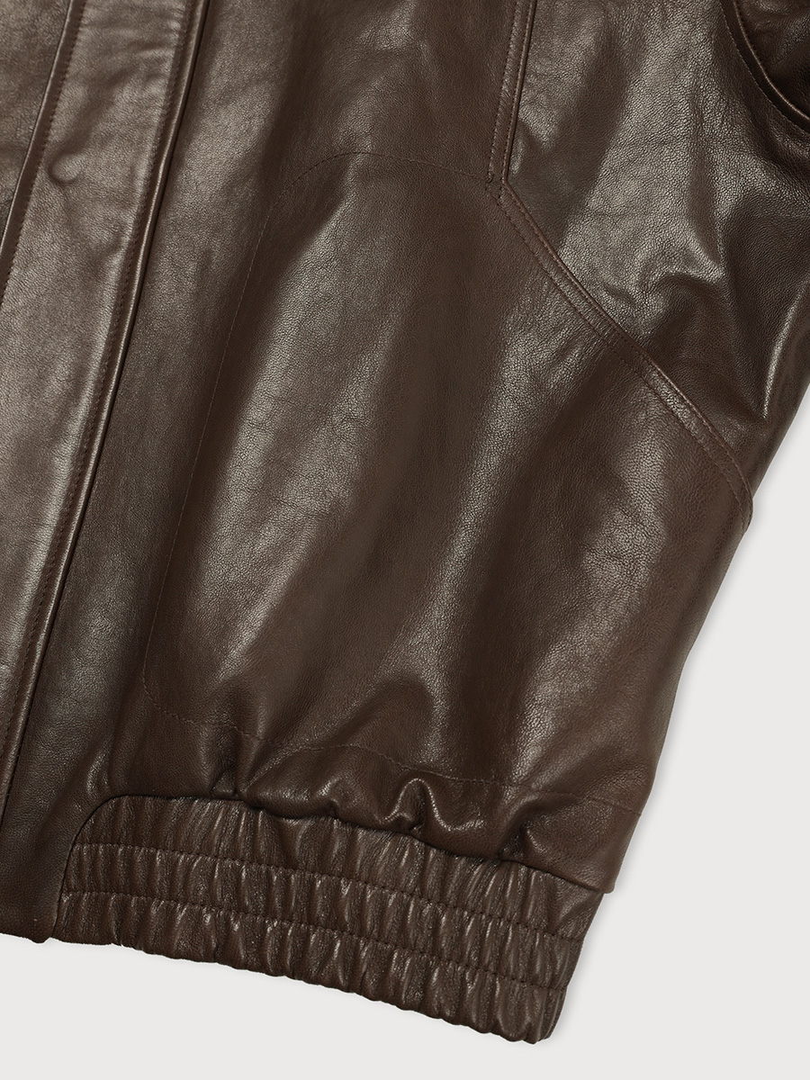 BROWN LEATHER JACKET | ETHOS | HANA(ハナ) #4