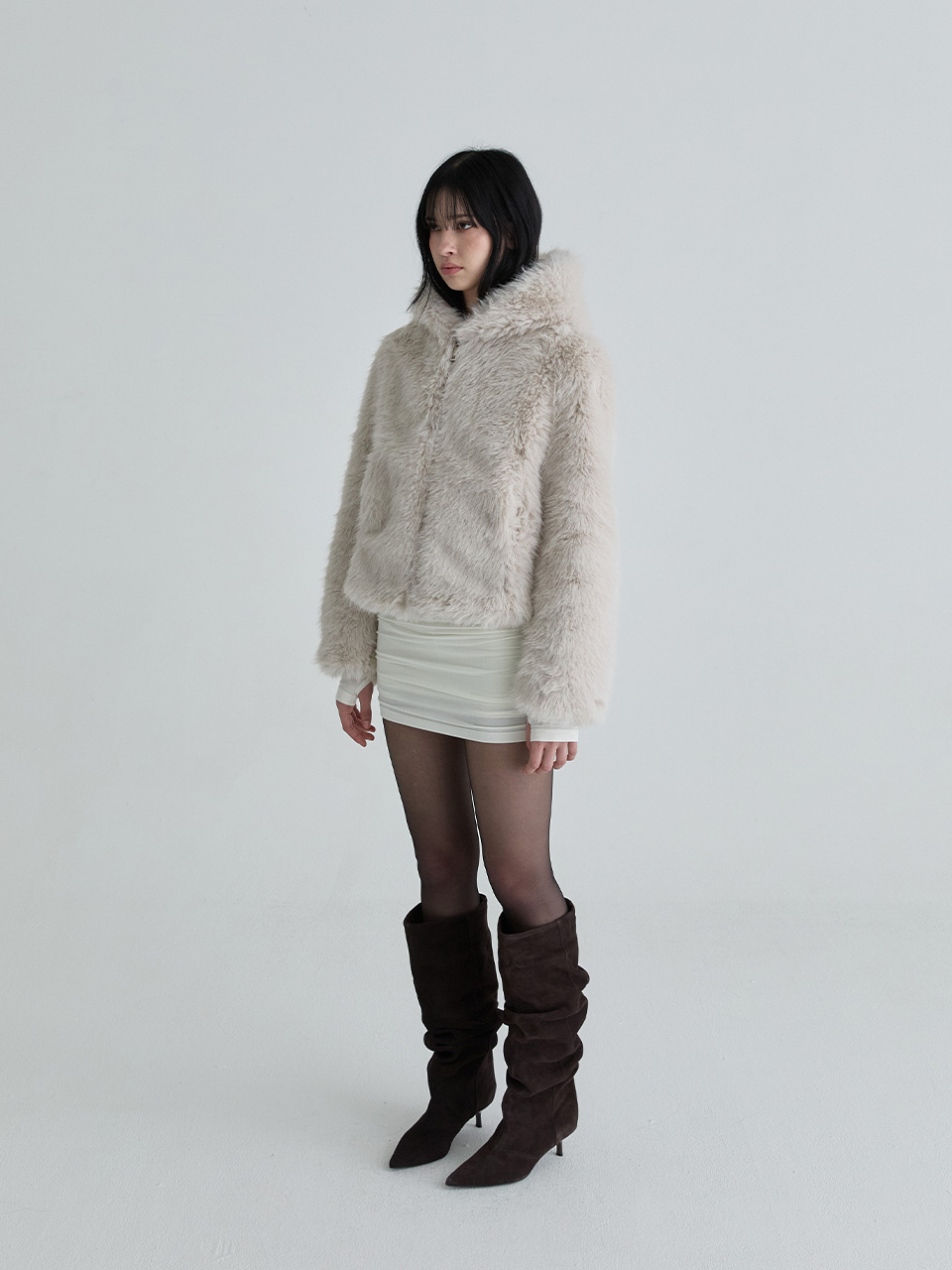 フーディーファージャンパー（グレー） | Not your rose | HANA(ハナ) #8