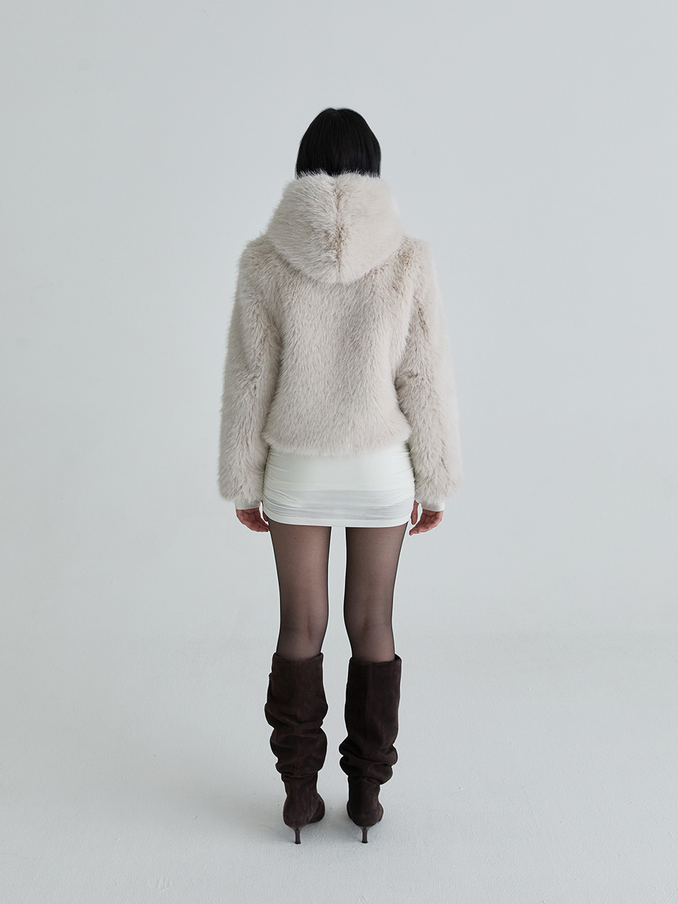 フーディーファージャンパー（グレー） | Not your rose | HANA(ハナ) #9