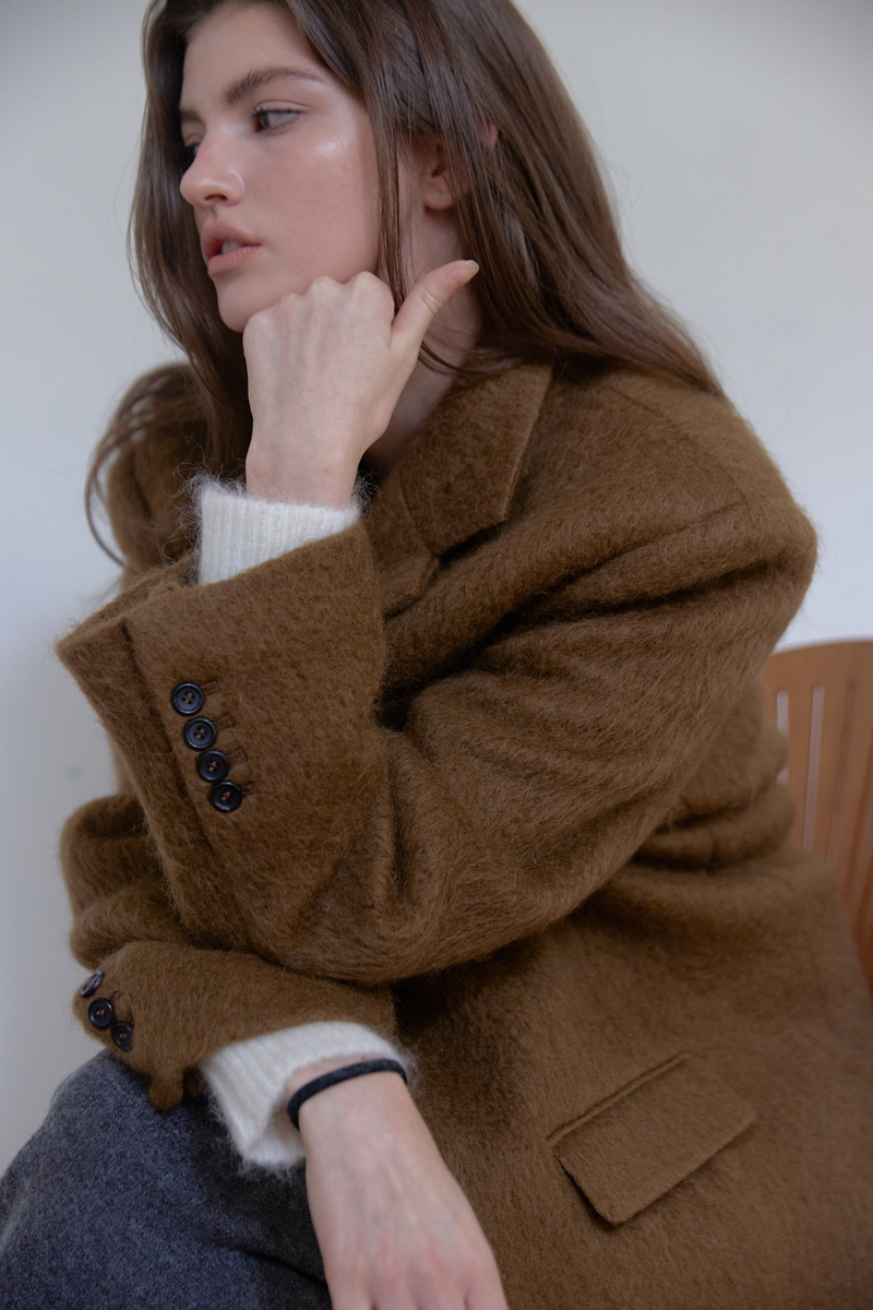 モヘアウールジャケット（ブラウン） | ASURA | HANA(ハナ) #13