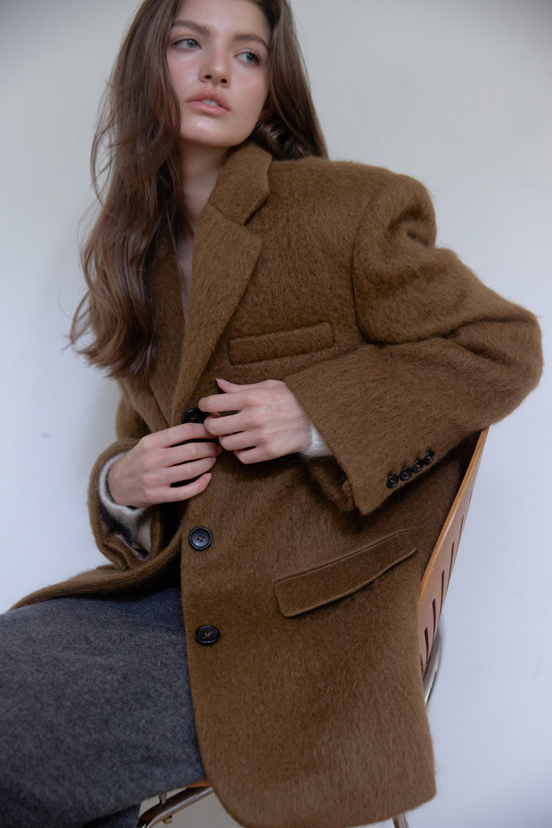 モヘアウールジャケット（ブラウン） | ASURA | HANA(ハナ) #15