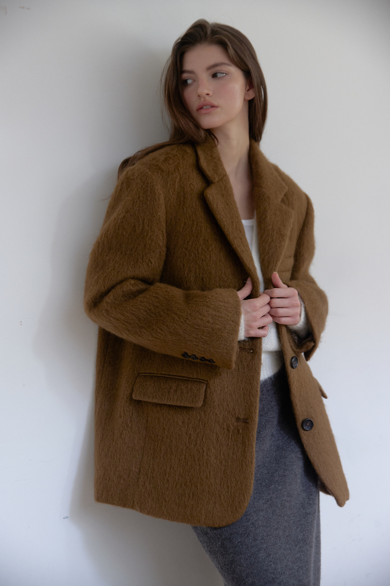 モヘアウールジャケット（ブラウン） | ASURA | HANA(ハナ) #9