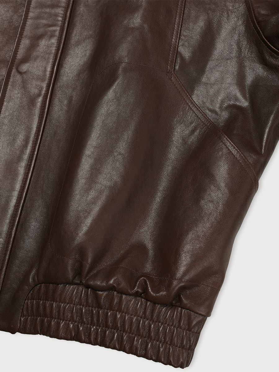 BROWN LEATHER JACKET (MENS) | ETHOS | HANA(ハナ) #6