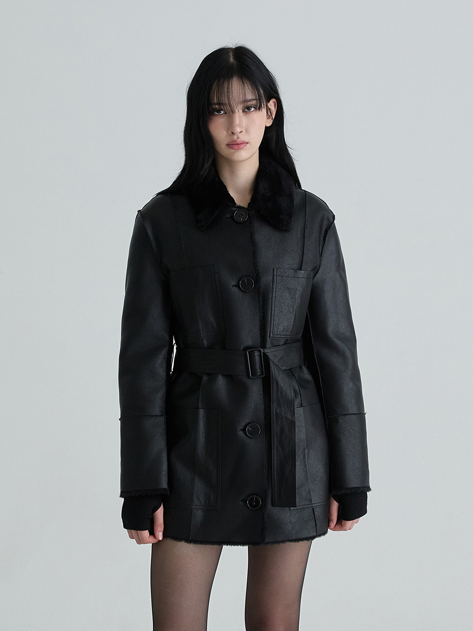 リバーシブルレザームスタン（ブラック） | Not your rose | HANA(ハナ) #4