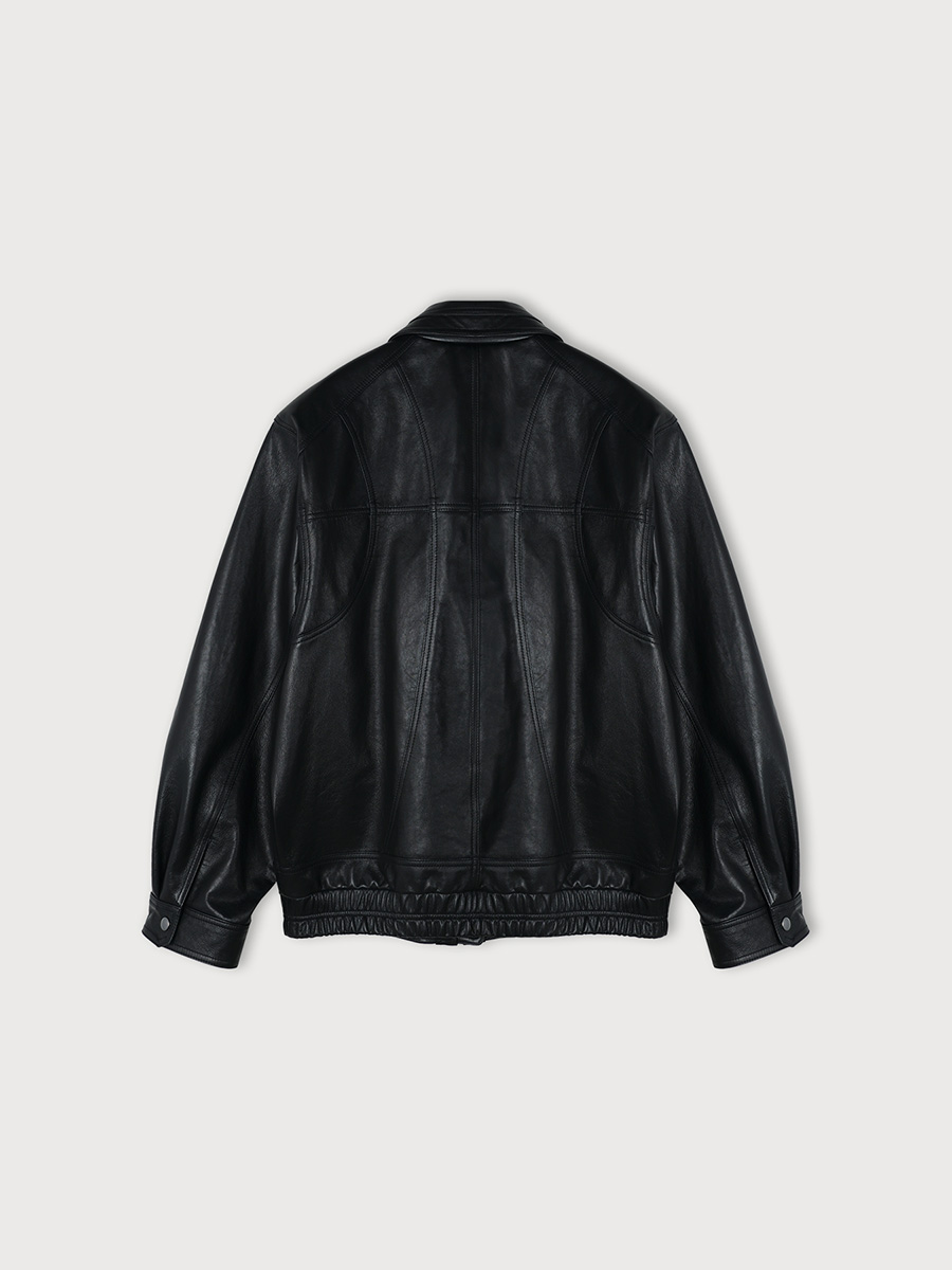BASKET LEATHER JACKET_BLACK | ETHOS | HANA(ハナ) #2