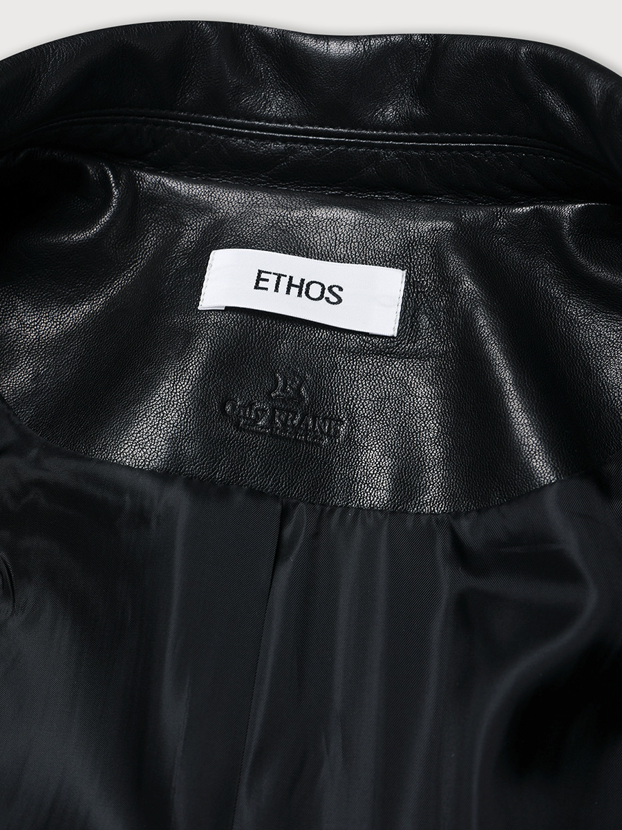 BASKET LEATHER JACKET_BLACK | ETHOS | HANA(ハナ) #4