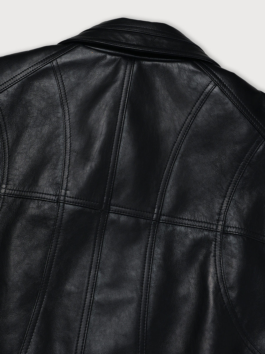BASKET LEATHER JACKET_BLACK | ETHOS | HANA(ハナ) #5