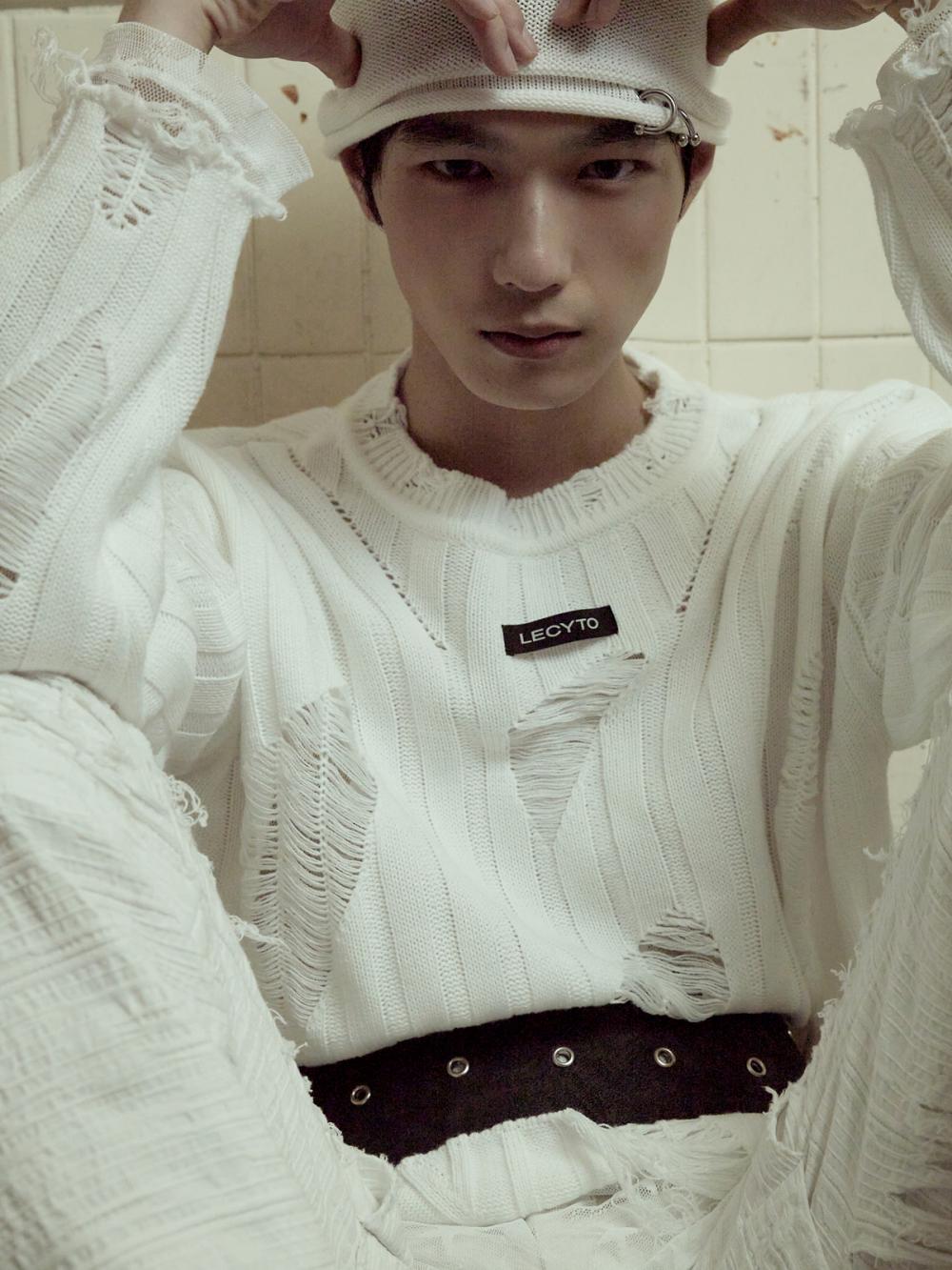 アナーキー クルーネック ニット_[ホワイト] | LECYTO | HANA(ハナ) #10