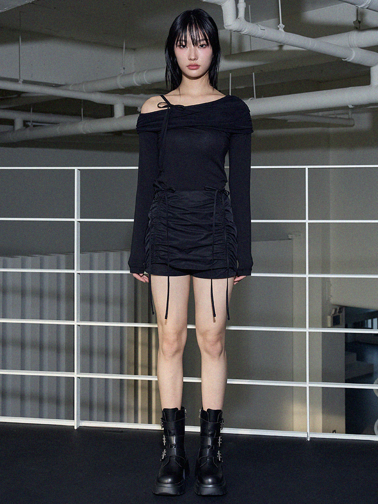 シャーリング リボン スカートパンツ - 2カラー | ITOV SEOUL | HANA(ハナ) #9