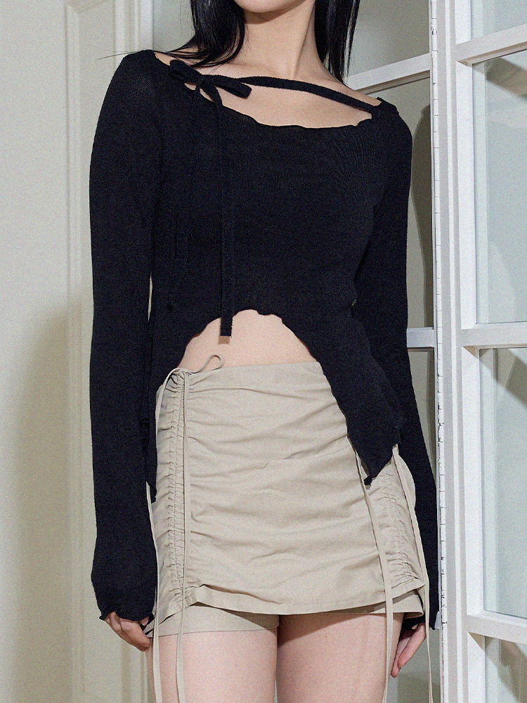 シャーリング リボン スカートパンツ - 2カラー | ITOV SEOUL | HANA(ハナ) #2