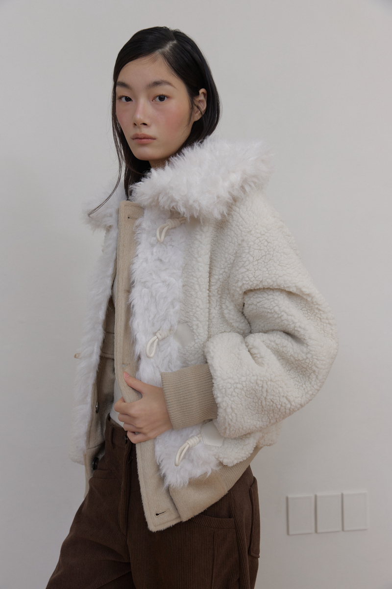 カラーファーリバーシブルジャンパー（ベージュ） | ASURA | HANA(ハナ) #50