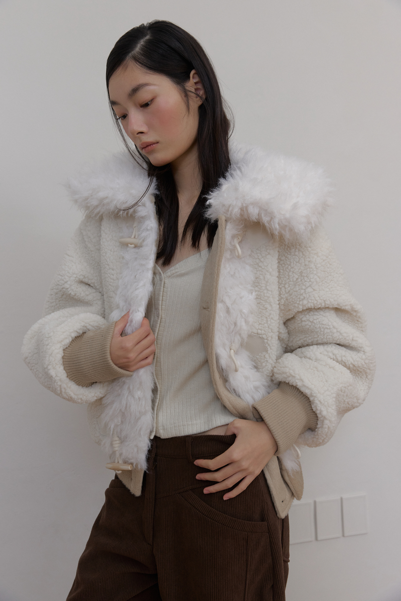 カラーファーリバーシブルジャンパー（ベージュ） | ASURA | HANA(ハナ) #54