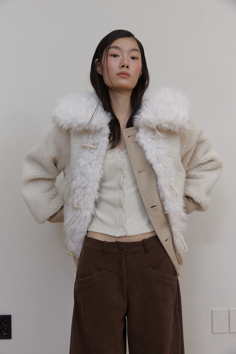 カラーファーリバーシブルジャンパー（ベージュ） | ASURA | HANA(ハナ) #41