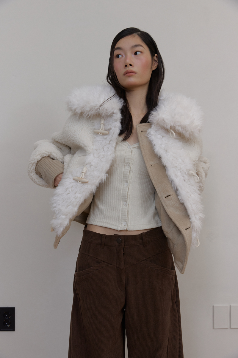 カラーファーリバーシブルジャンパー（ベージュ） | ASURA | HANA(ハナ) #42