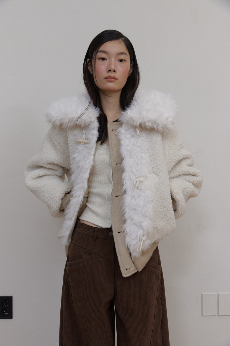 カラーファーリバーシブルジャンパー（ベージュ） | ASURA | HANA(ハナ) #43