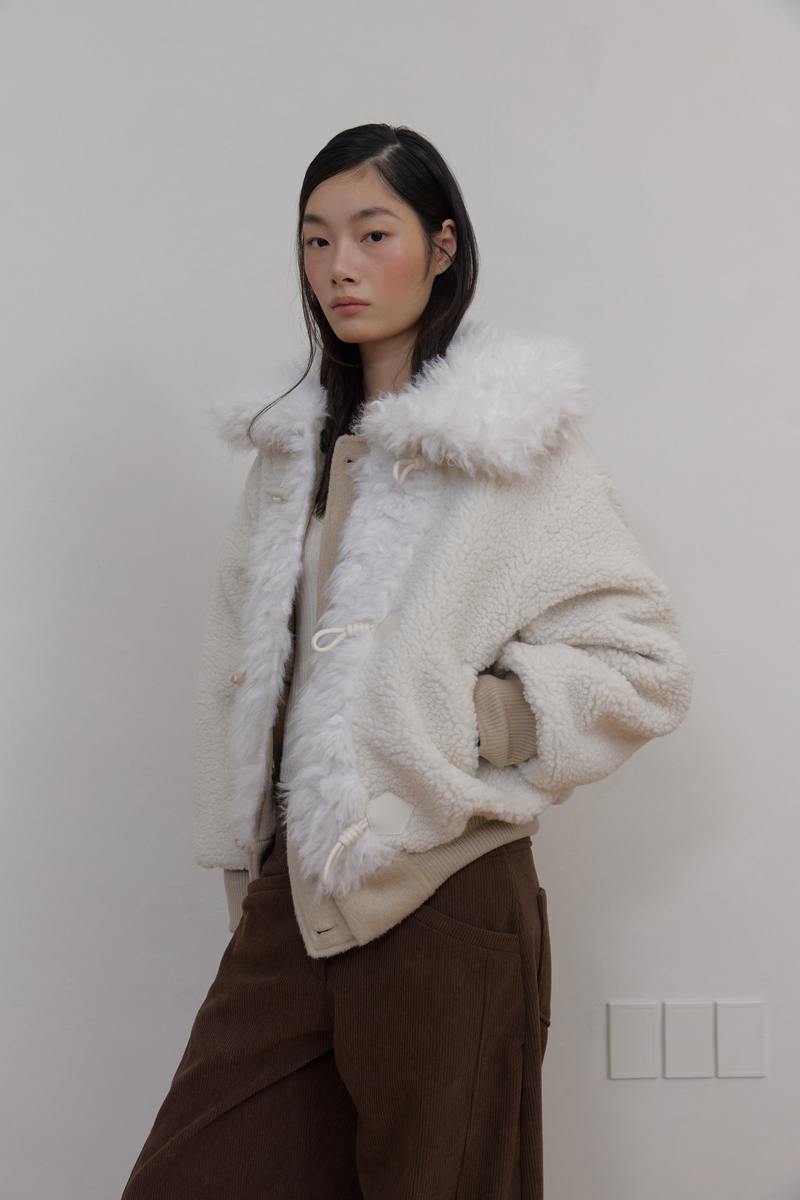 カラーファーリバーシブルジャンパー（ベージュ） | ASURA | HANA(ハナ) #44