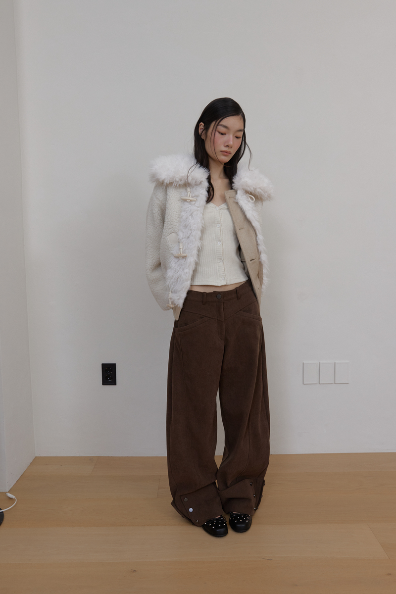 カラーファーリバーシブルジャンパー（ベージュ） | ASURA | HANA(ハナ) #33