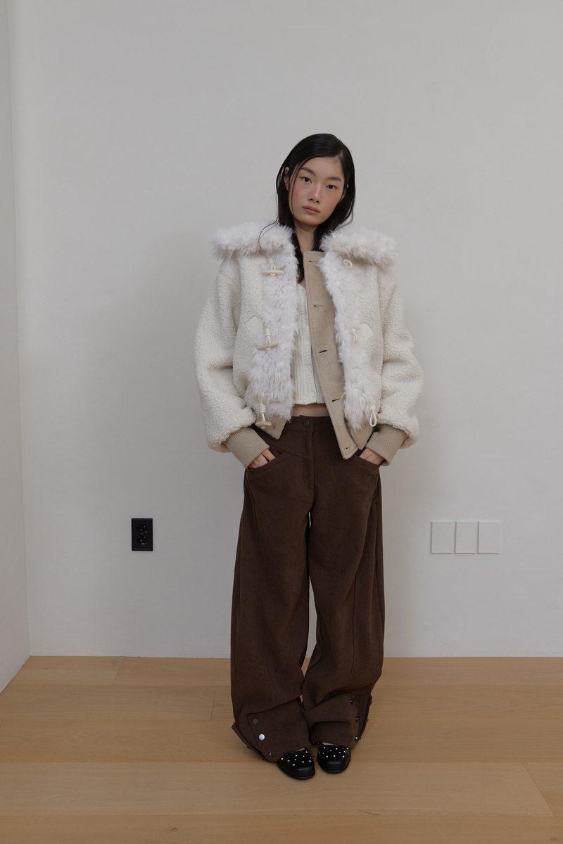 カラーファーリバーシブルジャンパー（ベージュ） | ASURA | HANA(ハナ) #37