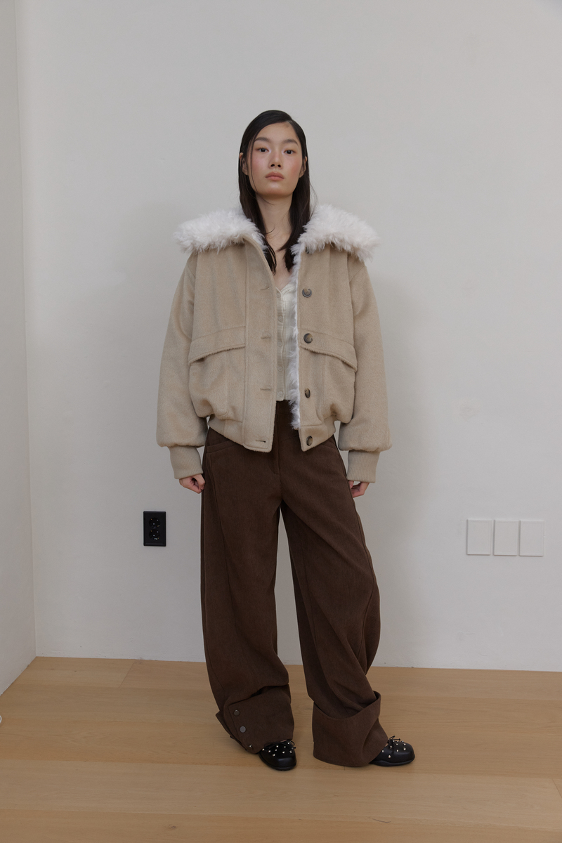 カラーファーリバーシブルジャンパー（ベージュ） | ASURA | HANA(ハナ) #18