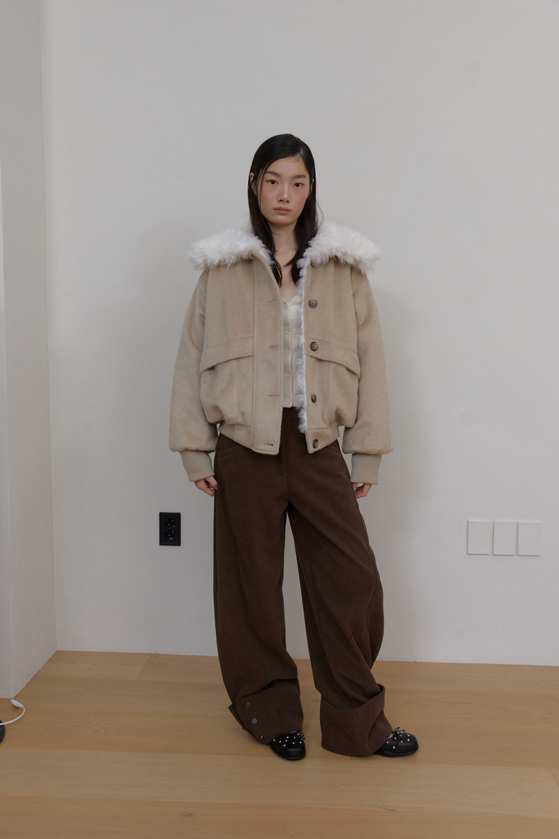 カラーファーリバーシブルジャンパー（ベージュ） | ASURA | HANA(ハナ) #19