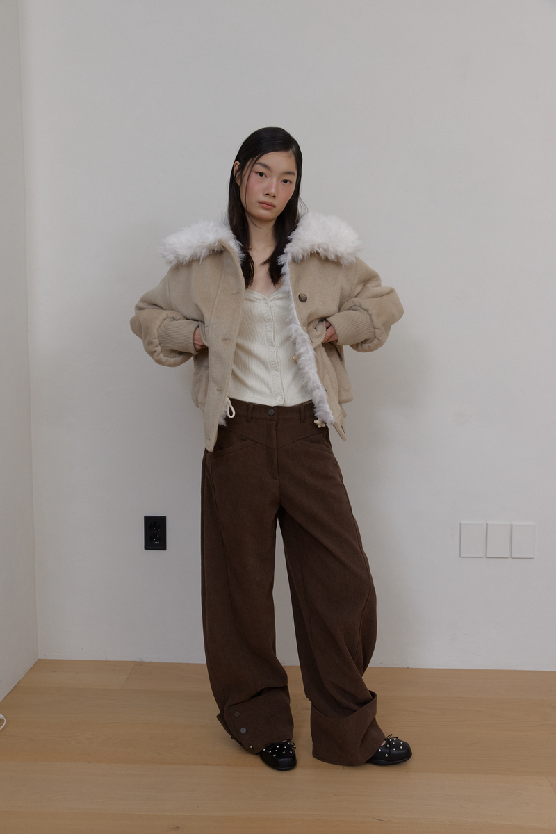 カラーファーリバーシブルジャンパー（ベージュ） | ASURA | HANA(ハナ) #20