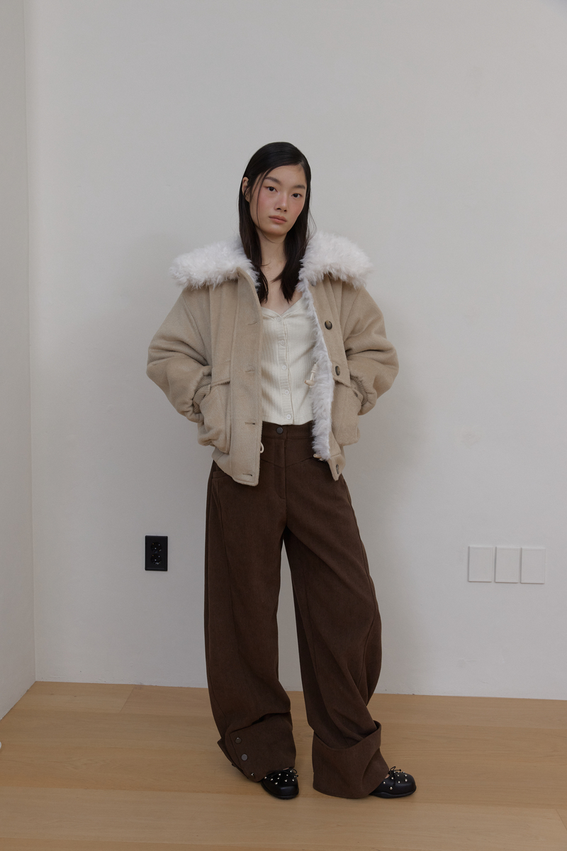 カラーファーリバーシブルジャンパー（ベージュ） | ASURA | HANA(ハナ) #21