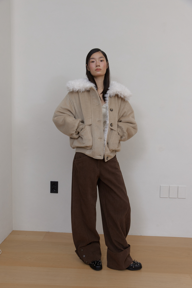 カラーファーリバーシブルジャンパー（ベージュ） | ASURA | HANA(ハナ) #22