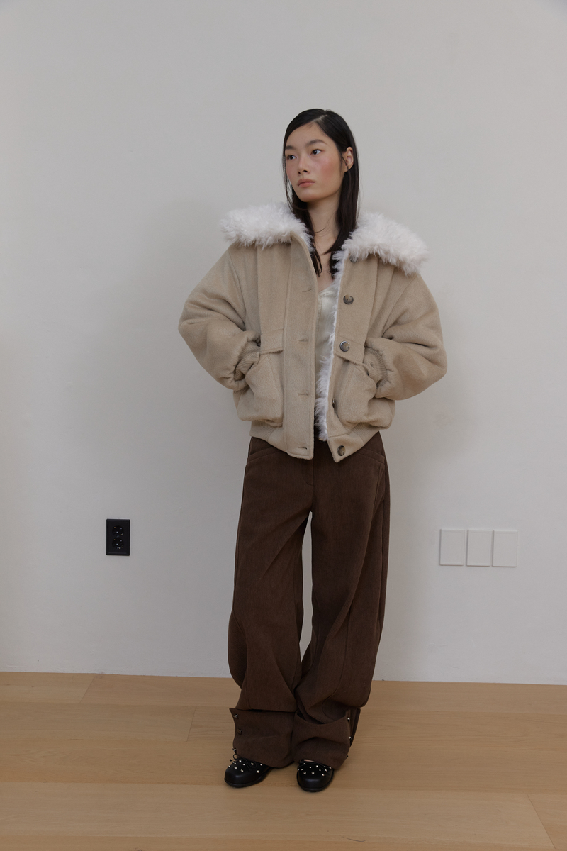 カラーファーリバーシブルジャンパー（ベージュ） | ASURA | HANA(ハナ) #23