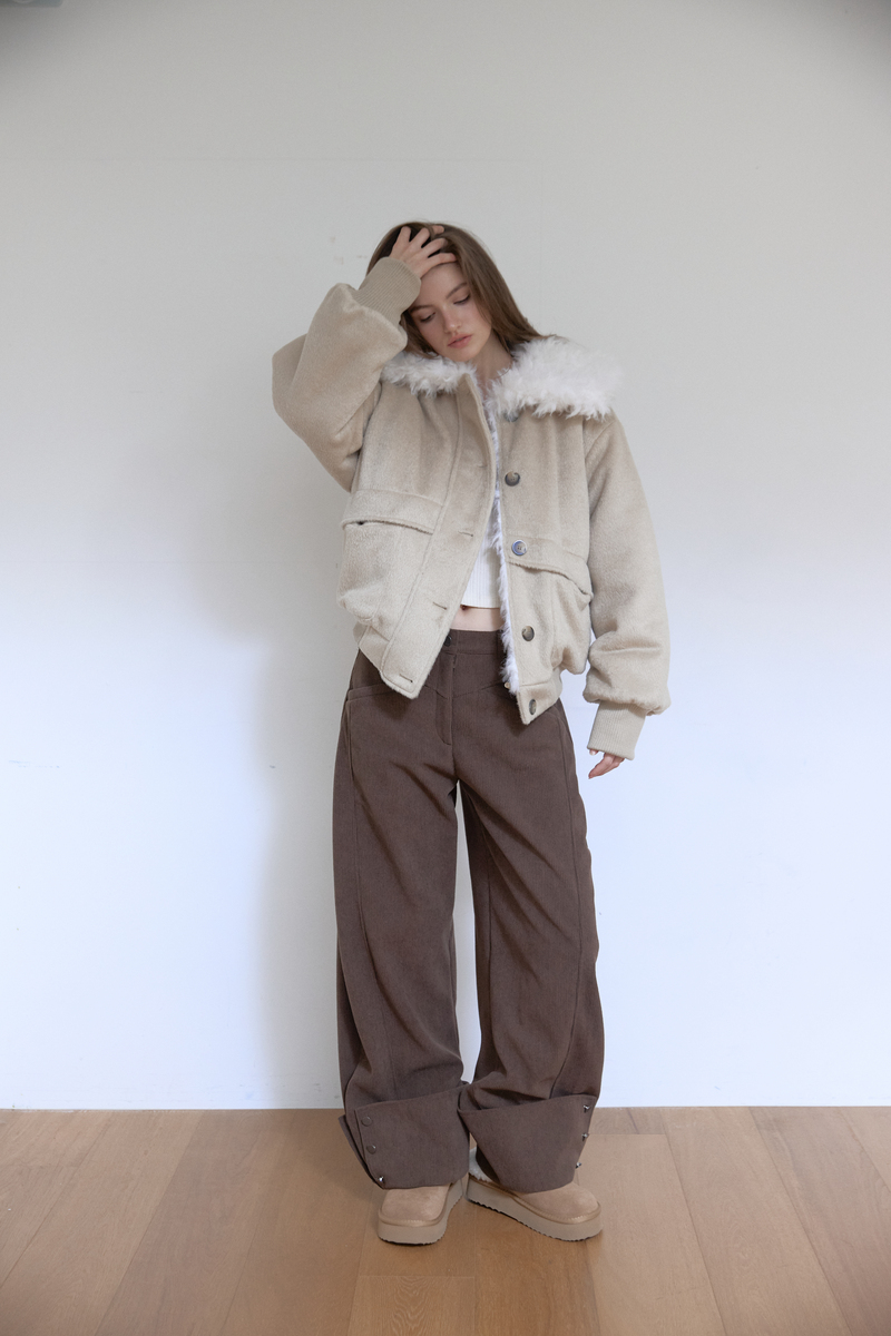 カラーファーリバーシブルジャンパー（ベージュ） | ASURA | HANA(ハナ) #10