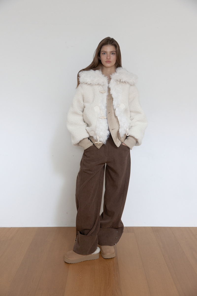 カラーファーリバーシブルジャンパー（ベージュ） | ASURA | HANA(ハナ) #14