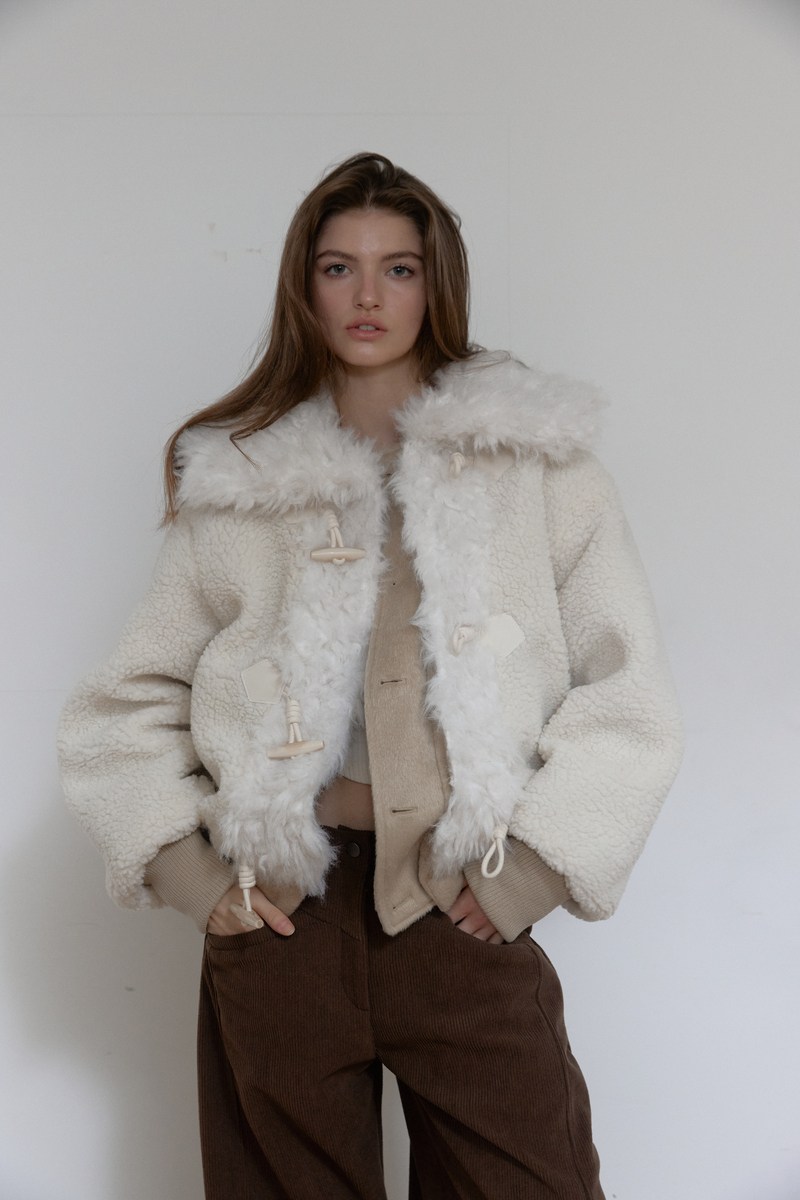 カラーファーリバーシブルジャンパー（ベージュ） | ASURA | HANA(ハナ) #15