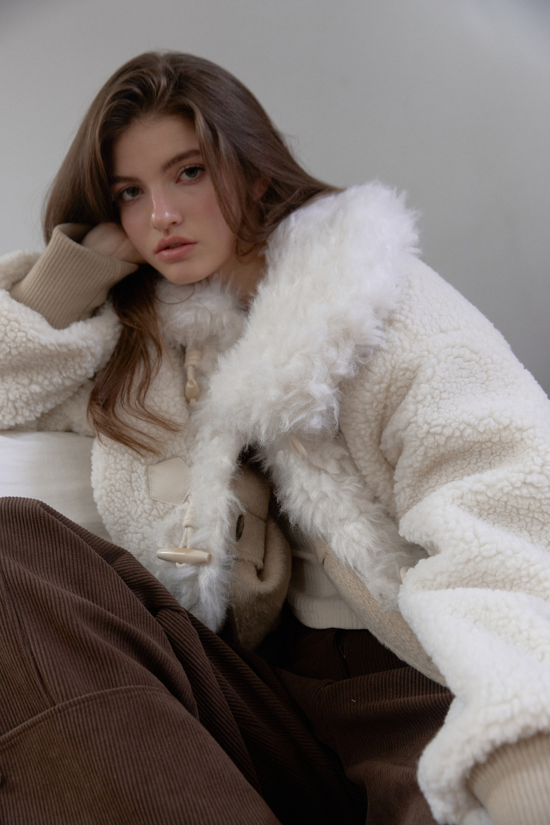 カラーファーリバーシブルジャンパー（ベージュ） | ASURA | HANA(ハナ) #7